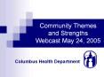 Community Themes and Strengths Webcast May 24, 2005 PowerPoint PPT Presentation