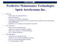 Predictive Maintenance Technologies Spirit AeroSystems Inc. PowerPoint PPT Presentation