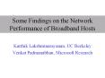 Some Findings on the Network Performance of Broadband Hosts PowerPoint PPT Presentation