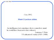 Week 3 Lecture slides