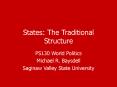 States: The Traditional Structure PowerPoint PPT Presentation