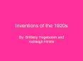 Inventions of the 1920s PowerPoint PPT Presentation