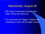 Wednesday, August 26