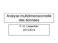 Analyse multidimensionnelle des donn PowerPoint PPT Presentation