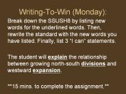 Writing-To-Win (Monday):