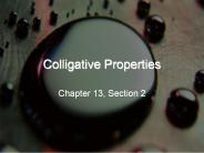 Colligative Properties