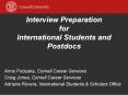 Interview Preparation for International Students and Postdocs PowerPoint PPT Presentation
