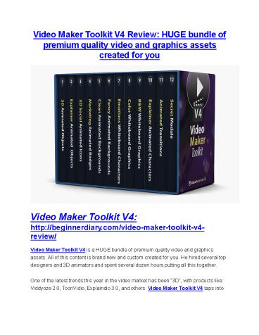 Video Maker Toolkit V4 review and sneak peek demo