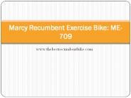 Marcy ME 709 Recumbent Exercise Bike