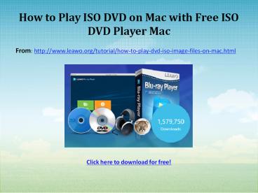how to play ISO DVD on Mac with Free ISO DVD Player Mac