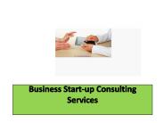Business Start-up Consulting Services