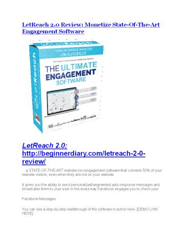 LetReach 2.0 review in detail and (FREE) $21400 bonus