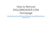 How to Remove DIGLOBROWSER.COM Homepage
