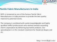 Textile Fabric Manufacturers in India