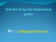 Get the Rules for Rummikub game PowerPoint PPT Presentation