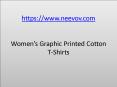 Womens Navy Colour Graphic Design Cotton T Shirts