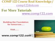 COMP 122 Course Real Tradition,Real Success / comp122dotcom