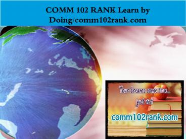 COMM 102 RANK Learn by Doing/comm102rank.com