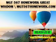 MGT 567 HOMEWORK Great  Wisdom \ mgt567homework.com