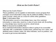 What are the Codd’s Rules?