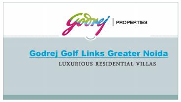 Godrej Golf Links Villas