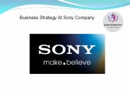 Business Strategy at Sony