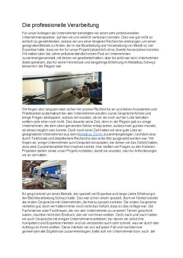 Die professionelle Verarbeitung