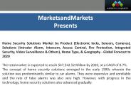 Home Security Solutions Market and Analysis