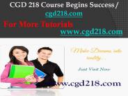 CGD 218 Course Begins Success / cgd218dotcom