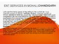 ENT Services in Mohali,Chandigarh PowerPoint PPT Presentation