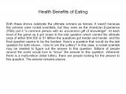 Health Benefits of Eating
