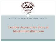 Leather accessories store at blackhillsleather.com