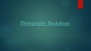 Backdrop Photography