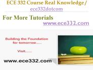 ECE 332 Course Real Tradition,Real Success / ece332dotcom