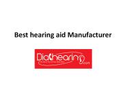 Best hearing aid Manufacturer