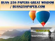 BUSN 258 PAPERS GREAT WISDOM / busn258paper.com