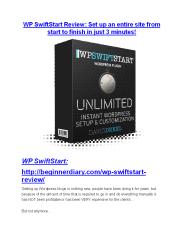 WP SwiftStart Review - WP SwiftStart DEMO & BONUS