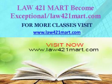 LAW 421 MART Become Exceptional/law421mart.com