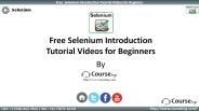 selenium introduction training