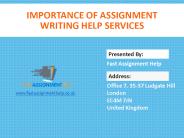 Importance of Assignment Writing Help Services