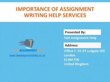 Importance of Assignment Writing Help Services (1)