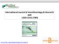 International Journal of Anesthesiology & Research ISSN 2332-2780 PowerPoint PPT Presentation