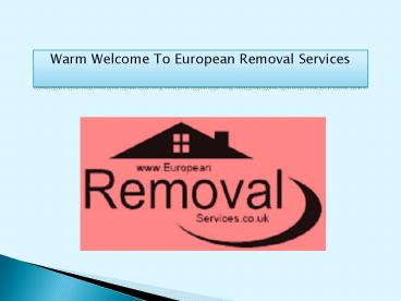 Professional Removals to Germany at European Removal