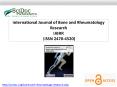 International Journal of Bone and Rheumatology Research ISSN 2470-4520 PowerPoint PPT Presentation