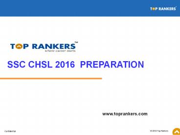 SSC CHSL 2016 Preparation and Mock test series