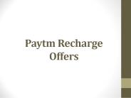 Paytm Recharge Offers