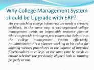 Why College Management System should be Upgrade with ERP?