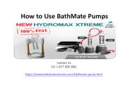 How to Use BathMate Pumps