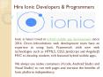 Ionic App Developers