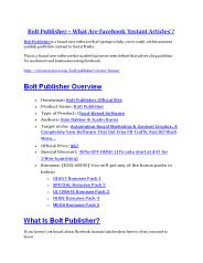 Bolt Publisher review demo and premium bonus